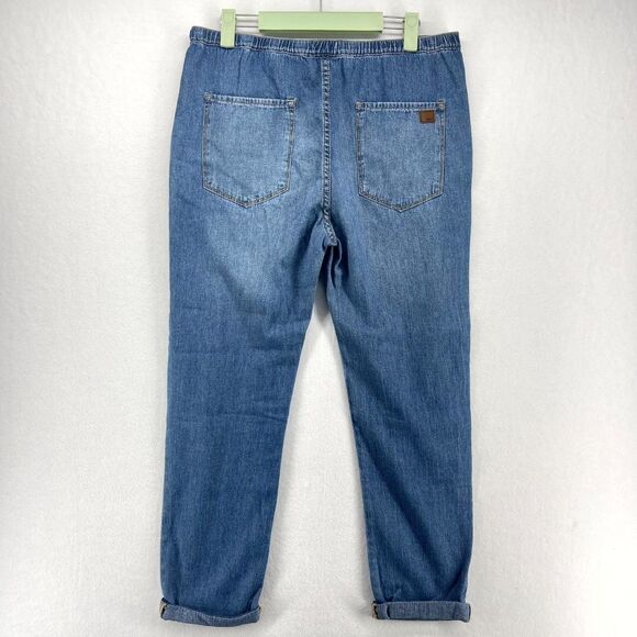 ROXY Beach Jeans Elastic Waist Blue Color Ladies Size S - Picture 2 of 11
